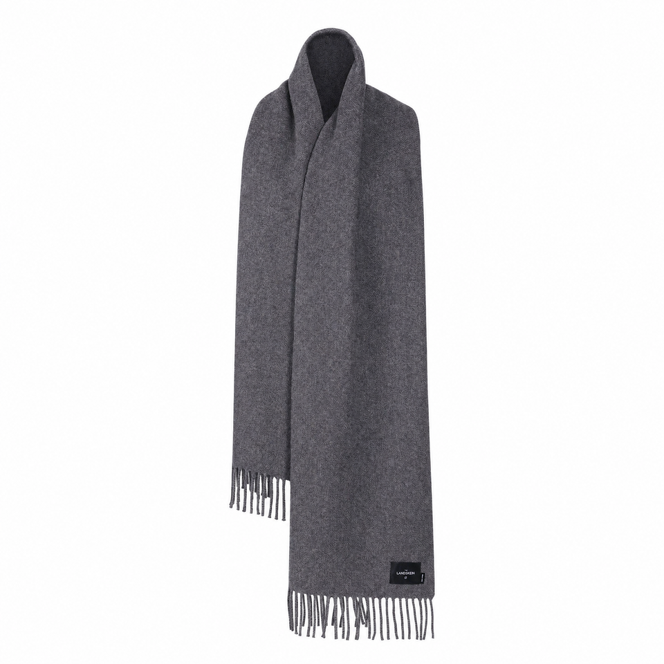 COCOON SCARF IN MONSOON GREY BLUE
