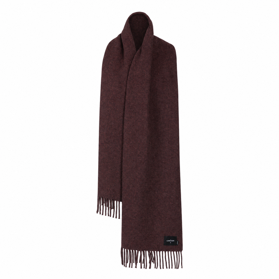 COCOON SCARF IN SUMAC RED